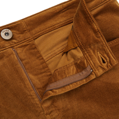 Paige Brown Cotton Corduroy Five Pocket Trousers Zipper