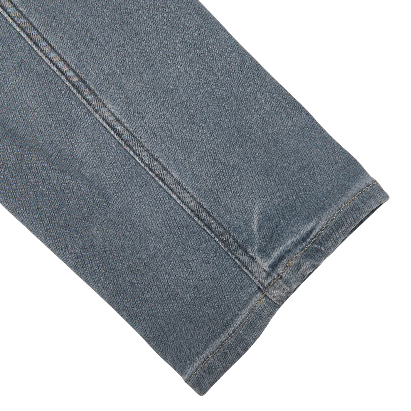 A close up of a pair of Grey-Blue Cotton Stretch Lennox Jeans by Paige.