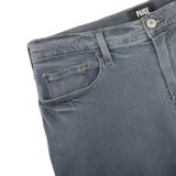 A close up of a pair of Paige Grey-Blue Cotton Stretch Lennox Jeans.