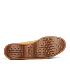 The image displays the bottom of a Paraboot Light Beige Suede Leather Barth Moccasins shoe with a brown tread pattern.