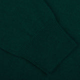 Piacenza Bottle Green Cashmere 1:4 Zip Sweater Cuff