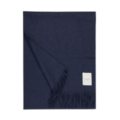 Piacenza Cashmere Dark Blue Cashmere Aeternum Scarf Feature