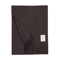 Piacenza Cashmere Dark Brown Cashmere Aeternum Scarf Feature