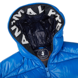 Save The Duck Blue Quilted Edgard Nylon Jacket Collar