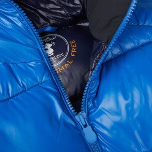Save The Duck Blue Quilted Edgard Nylon Jacket Open