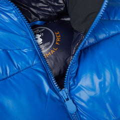 Save The Duck Blue Quilted Edgard Nylon Jacket Open