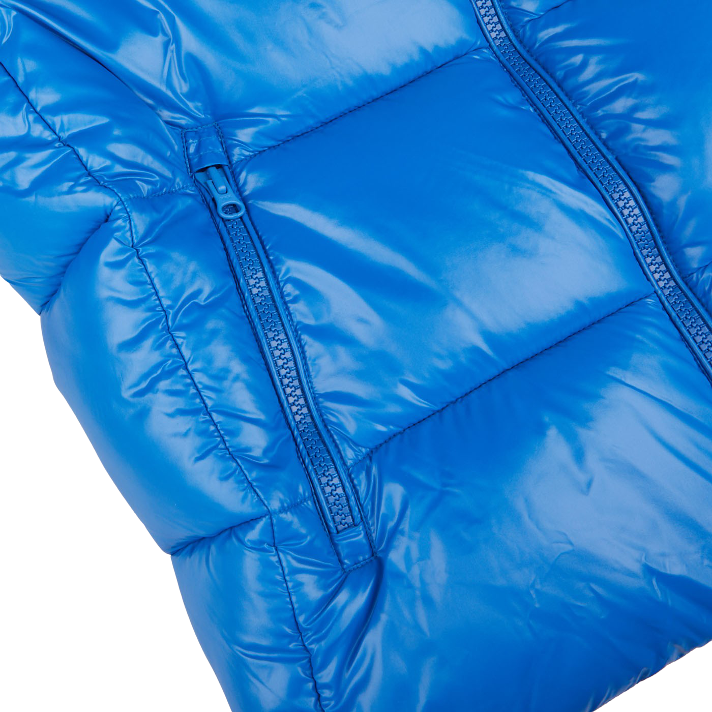 Save The Duck Blue Quilted Edgard Nylon Jacket Pocket