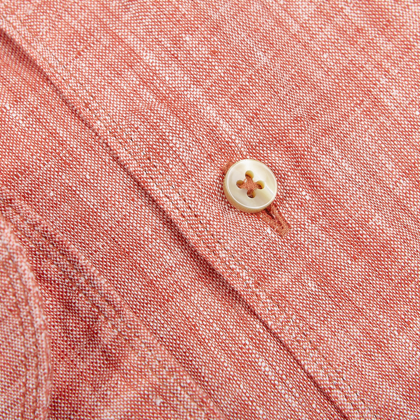 Stenströms Matte Red Linen Cutaway Slimline Shirt Button