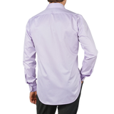 Stenströms Purple Cotton Twofold Fitted Body Shirt Back