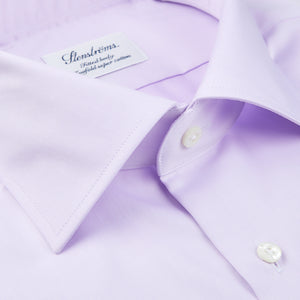 Stenströms Purple Cotton Twofold Fitted Body Shirt Collar1