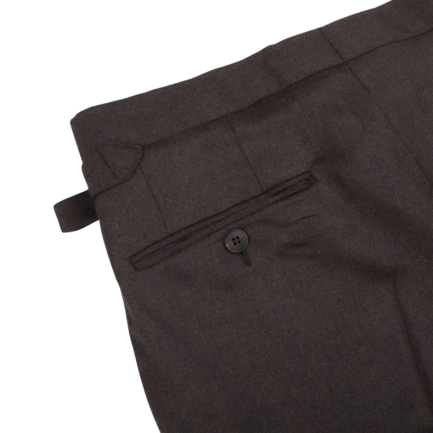 Dark Brown Low Rise Tailored Wool Trousers | Sirkia – motelrocks-com-eur