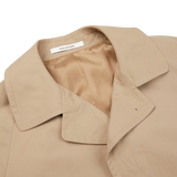 Tagliatore Khaki Beige Cotton Nylon Trench Coat