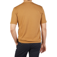 Tela Genova Brick Orange Washed Organic Cotton T-Shirt Back