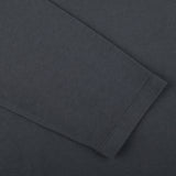A close up of a grey Tela Genova Asphalt Grey Cotton LS T-Shirt.