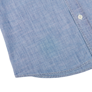 Light blue chambray cotton shirt - Made in Italy