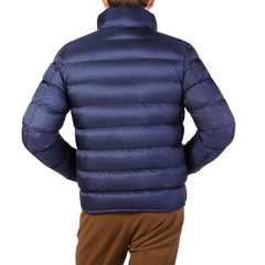 Ten C Blue Nylon Down Padded Liner Jacket Back1