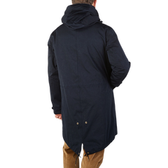 Ten C Dark Blue Technical Cyclone Parka Back