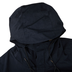 Ten C Dark Blue Technical Cyclone Parka Collar