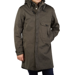 Ten C Dark Green Technical Cyclone Parka Front