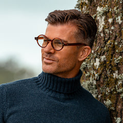 The Bespoke Dudes Oxford Havana Optical Glasses 46mm Model