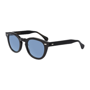 A pair of Donegal Eco Black Blue Lenses 49mm sunglasses by The Bespoke Dudes.