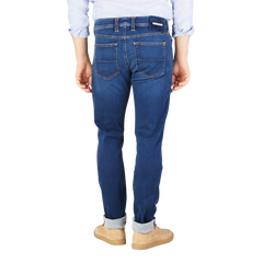 Tramarossa Blue Cotton Super Stretch Michelangelo Jeans Back