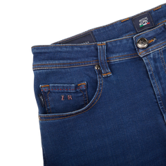 Tramarossa Blue Cotton Super Stretch Michelangelo Jeans Edge