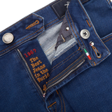 Tramarossa Blue Cotton Super Stretch Michelangelo Jeans Zipper
