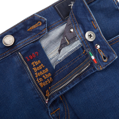 Tramarossa Blue Cotton Super Stretch Michelangelo Jeans Zipper