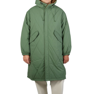 Universal Works Green Diamond Quilted Nylon Parka Feature