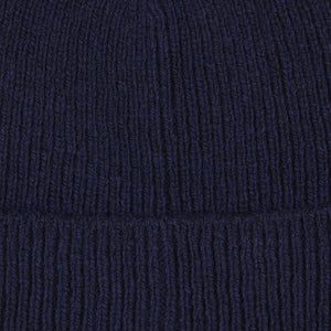 Universal Works Navy Blue Eco Wool Watch Cap Fabric