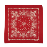Solid Red Cotton Paisley Printed Bandana from Universal Works