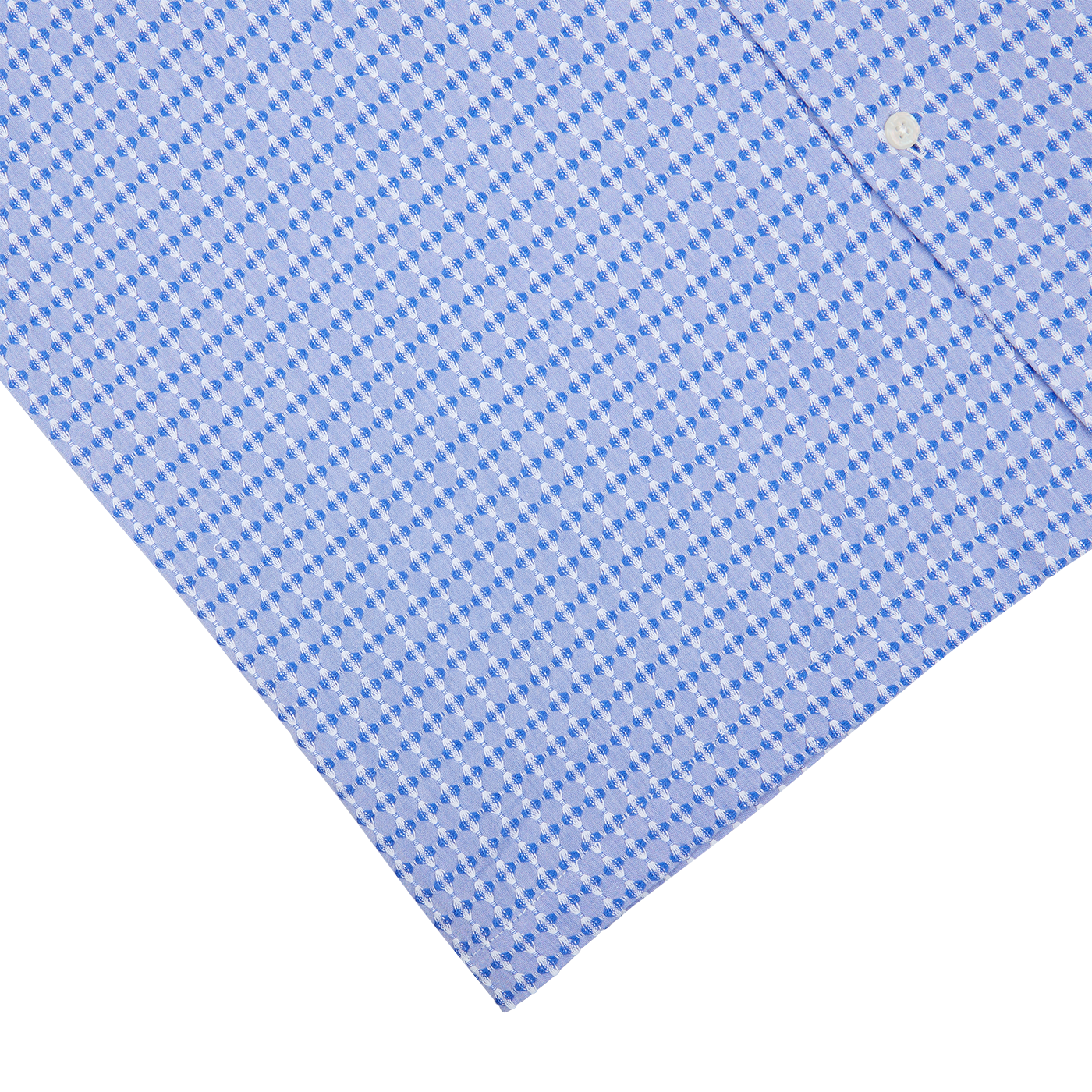 A Light Blue Cotton Camp Collar Road Shirt with a camp collar.