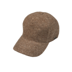 Wigéns Brown Wool Cotton Cashmere Baseball Cap Feature