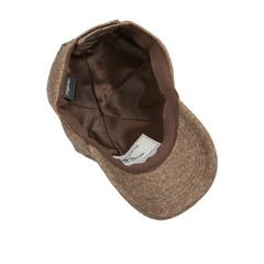 Wigéns Brown Wool Cotton Cashmere Baseball Cap Inside