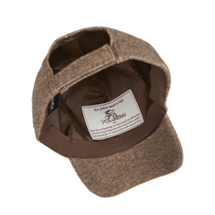 Wigéns Brown Wool Cotton Cashmere Baseball Cap Tag