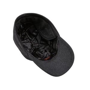 A Grey Loro Piana Wool Cashmere Baseball Cap with a black lining, made by Wigéns.
