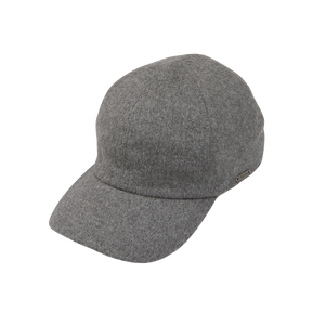 A Grey Loro Piana Cashmere Baseball Cap with an adjustable strap. (Brand Name: Wigéns)