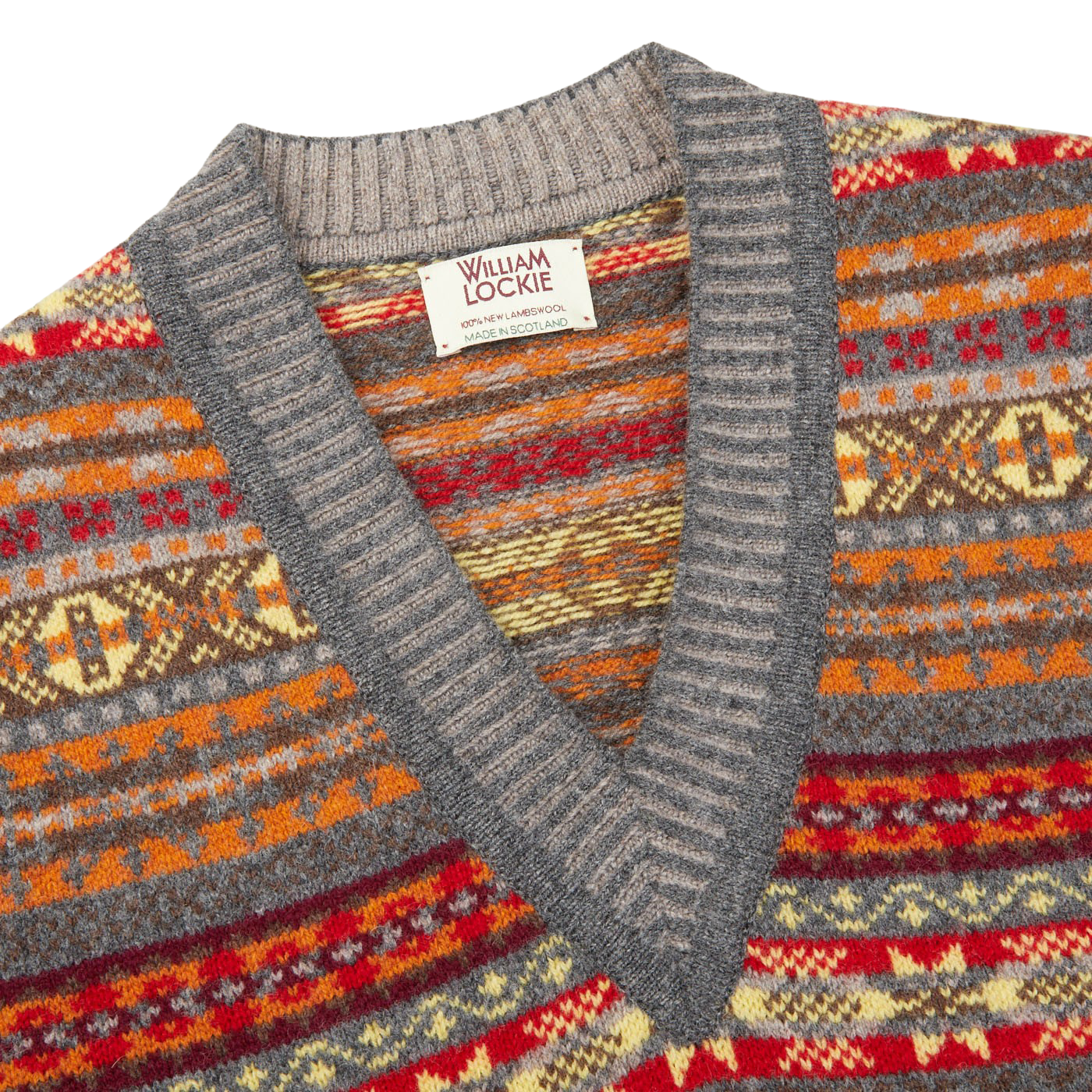 Fair isle shop v neck sweater