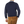 The back view of a man wearing a William Lockie Oxford Blue Deep V-Neck Lambswool Sweater.