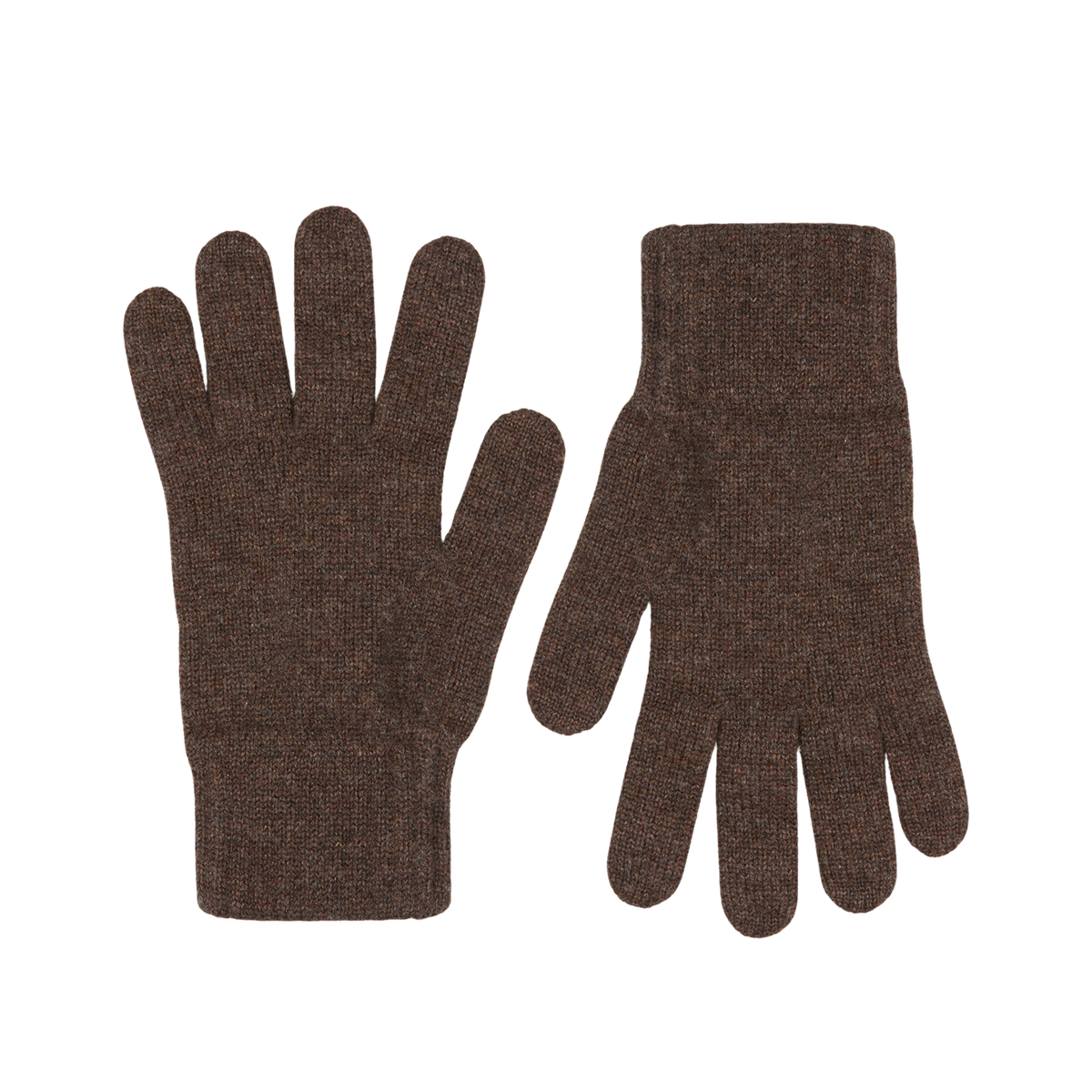 A pair of Porcupine Brown Pure Cashmere gloves by William Lockie.