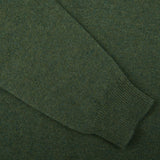 A close up of a Rosemary Green V-Neck Lambswool Sweater made by William Lockie.