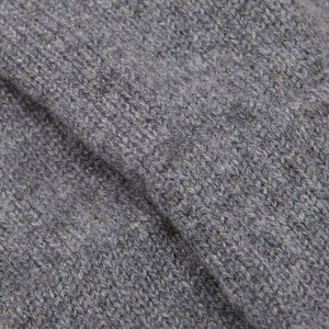 A close up image of a Smog Grey Pure Cashmere Gloves by William Lockie.
