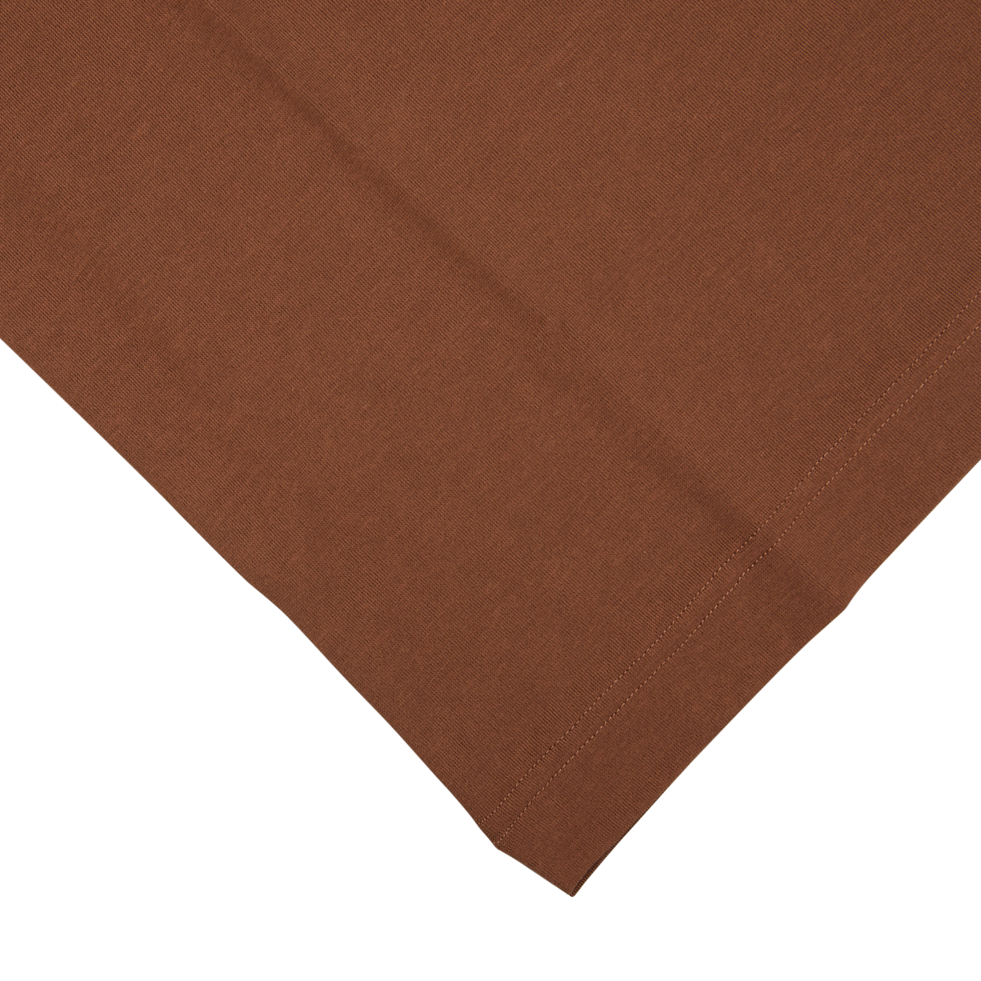 A coffee brown Zanone ice cotton LS polo shirt on a white surface.