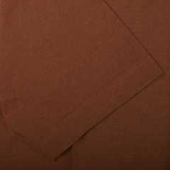 A Coffee Brown Ice Cotton Zanone polo shirt on a white background.