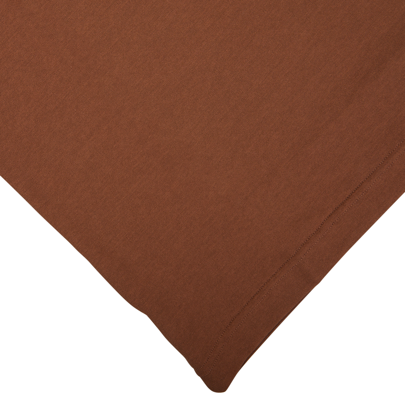 A brown square blanket on a white surface, next to a Zanone Coffee Brown Ice Cotton Polo shirt.