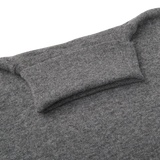 A close up of a Zanone Grey Melange Wool Cashmere Rollneck sweater.