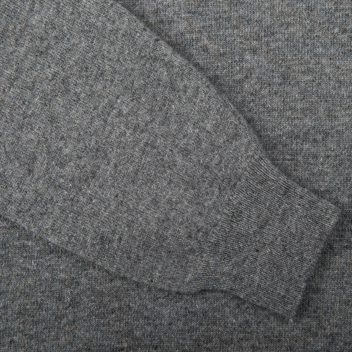 A close up image of a Zanone Grey Melange Wool Cashmere Rollneck sweater.