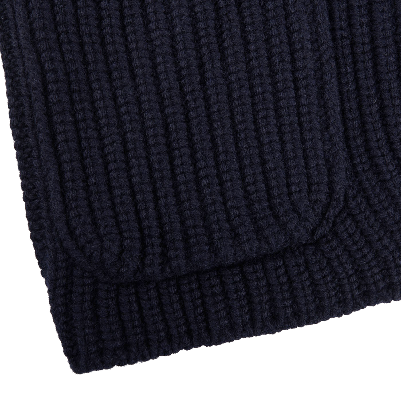1Gran Sasso Navy Blue Chunky Knitted Wool Cardigan Edge