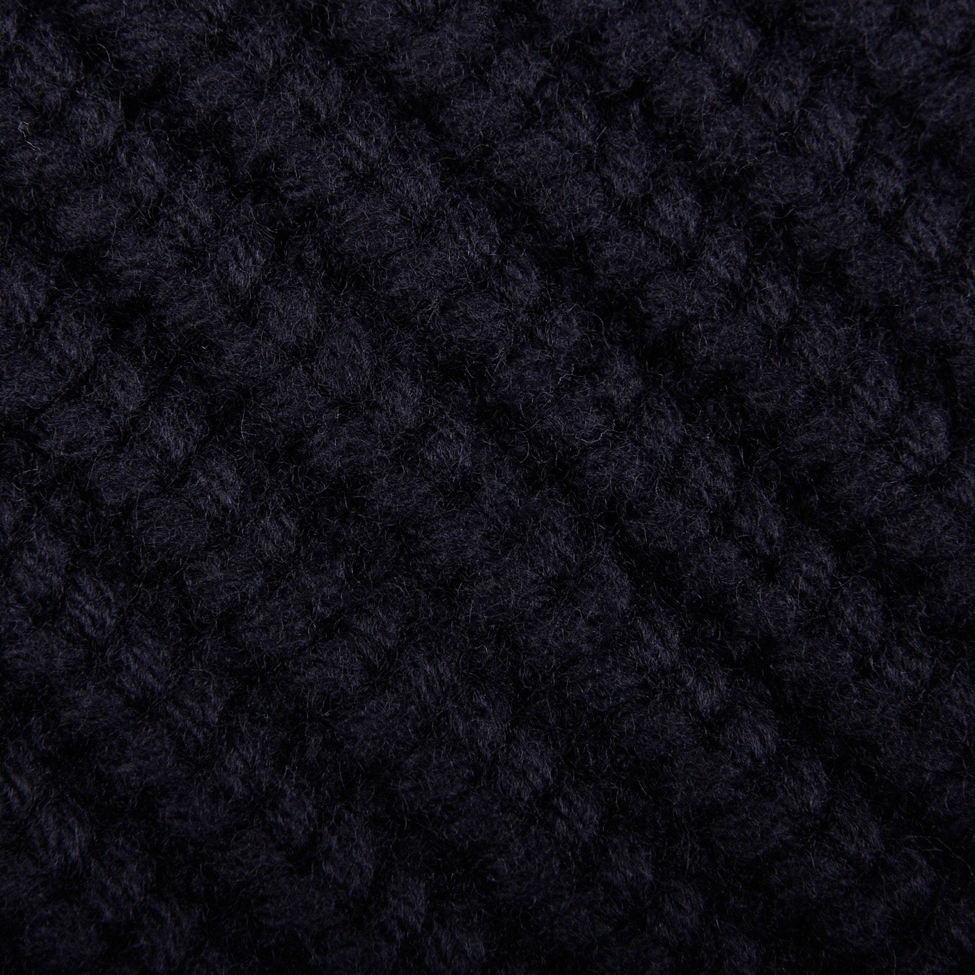 1Gran Sasso Navy Blue Chunky Knitted Wool Cardigan Fabric